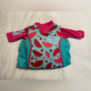 Puddle jumper, life jacket and rash guard UPF 50